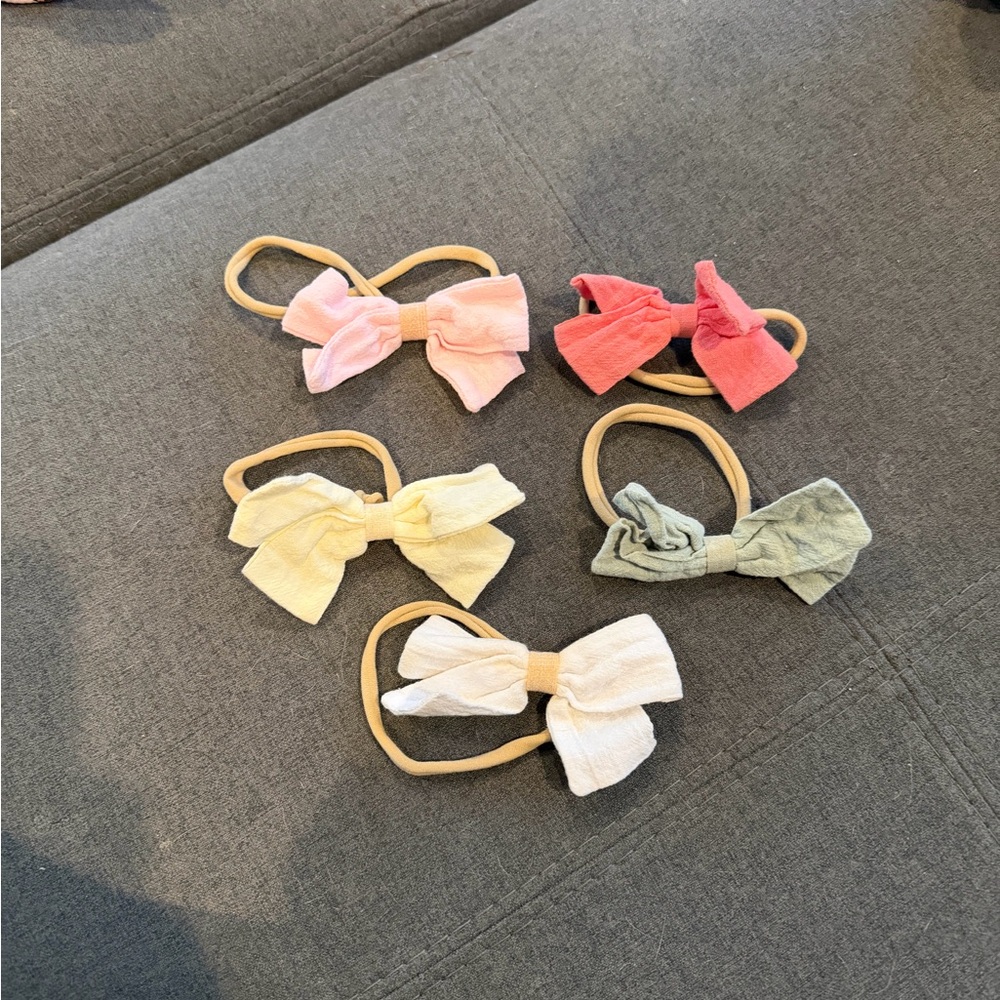Colorful Bow Headband Set